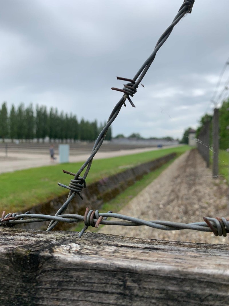 Barbed wire at Dachau