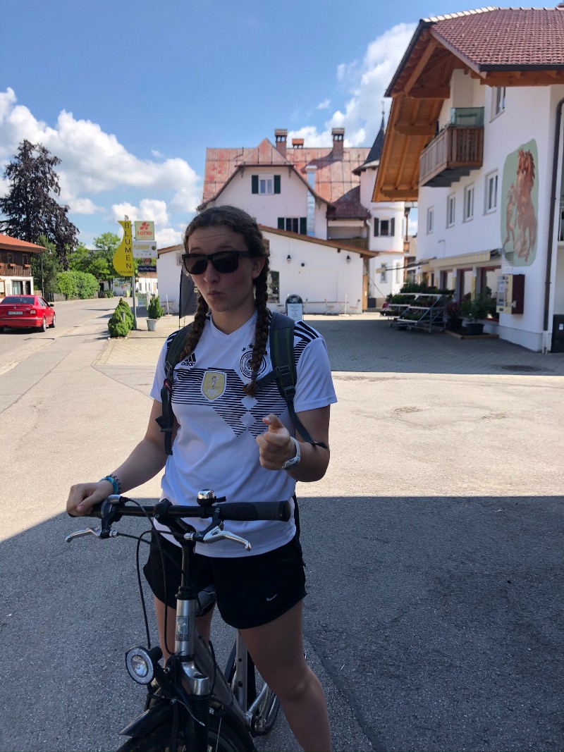 Teen on a bike in Schwangau